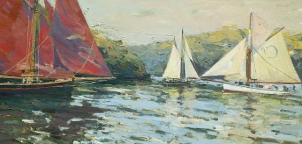- Oil on Canvas, Painting by Jill Hudson, measuring 30 x 60 cm (H x W) £530